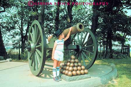 Stock Photo #12446: keywords - american angle canon canons child children civil commemorate commemorates commemorating gettysburg historic history horz memorials military monument monuments national park pennsylvania summer war