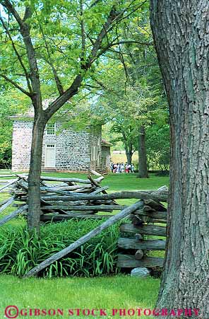 Stock Photo #14200: keywords -  american building children class classes field forge george group groups headquarters historic history home house living museum museums national old park pennsylvania reconstruction revolution revolutionary school stone students trip trips valley vert vintage visit visiting war washington washingtons