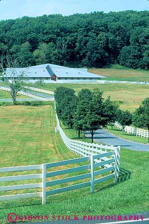 Stock Photo #14221: keywords - agriculture barn barns building buildings country countryside farm farming farms fence fences landscape line linear lines parallel pattern pennsylvania ranch ranches remote road route rural scenery scenic street vert white