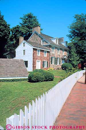 Stock Photo #14227: keywords - architecture building destination fence historic history home hope house mansion mansions museum museums new old parry pennsylvania picket stone tourist tradition traditional travel vert vintage
