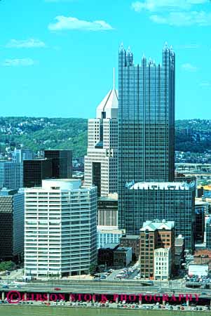 Stock Photo #7681: keywords -  america architecture building buildings business center cities city cityscape cityscapes downtown high modern new office pennsylvania pittsburgh rise skyline skylines urban usa vert