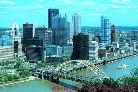 Stock Photo #7687: keywords -  america american architecture building buildings business center cities city cityscape cityscapes downtown high horz modern monongahela monongohela new office pennsylvania pittsburgh rise river skyline skylines urban usa