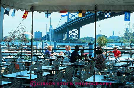 Stock Photo #11178: keywords - cafe cafes dine dining horz lobster outdoor outside pennsylvania people philadelphia relax relaxing restaurant rock scenic social view waterfront