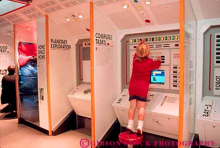 Stock Photo #11181: keywords -  child children display displays exhibit exhibits franklin girl horz institute interactive museum museums pennsylvania philadelphia space