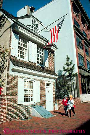 Stock Photo #11185: keywords -  american betsy brick building display displays exhibit exhibits historic history home house houses museums old pennsylvania philadelphia revolution revolutionary ross vert war