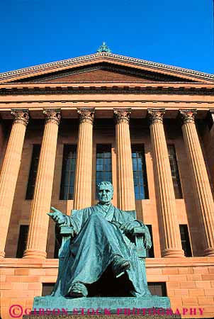 Stock Photo #11186: keywords - art building column columns contrast display displays exhibit exhibits john marshall museum museums of pattern pennsylvania philadelphia statue statures vert