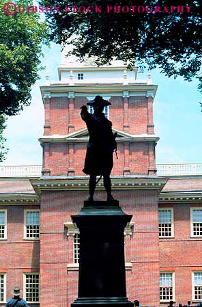 Stock Photo #12765: keywords -  american architecture barry brick building buildings famous hall heritage historic history independence landmark landmarks national old park parks pennsylvania philadelphia silhouette site statue statues tall tower traditional vert vintage
