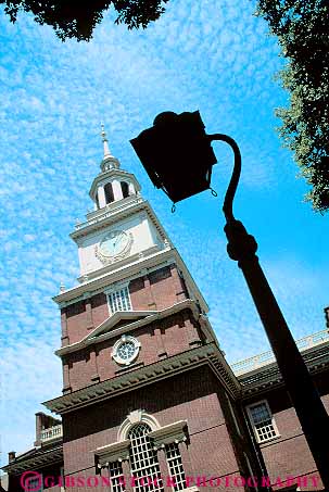 Stock Photo #12766: keywords -  american architecture brick building buildings famous hall heritage historic history independence landmark landmarks national old park parks pennsylvania philadelphia site traditional vert vintage