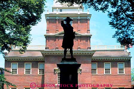 Stock Photo #12768: keywords -  american architecture barry brick building buildings famous hall heritage historic history horz independence landmark landmarks national old park parks pennsylvania philadelphia silhouette site statue statues tall tower traditional vintage