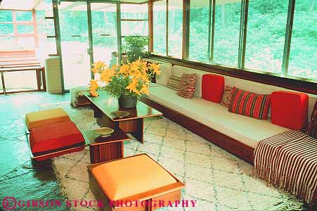 Stock Photo #14250: keywords -  architect architecture building design designer designs falling fallingwater flw frank furniture home horz house interior landmark living lloyd ohiopyle pennsylvania room style water wright