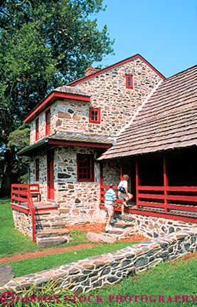 Stock Photo #14264: keywords -  american battlefield brandywine building buildings chadds couple ford historic history home house lafayette old park pennsylvania people quarters revolution revolutionary site sites stone vert vintage war