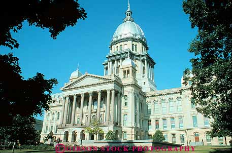 Stock Photo #12027: keywords - architecture building buildings capitol capitols dome domes government greek horz illinois legislature public springfield state style