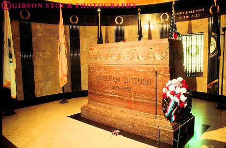 Stock Photo #12029: keywords -  abraham american americana historic history horz illinois lincoln lincolns memorial memorials monument president presidents springfield tomb tombs