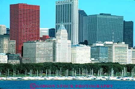 Stock Photo #7698: keywords - america american architecture boat boats building buildings business center chicago cities city cityscape cityscapes downtown harbor harbors high horz illinois lakefront marina marinas modern new office rise skyline skylines urban usa