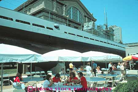 Stock Photo #8985: keywords - and cafe cafes chicago dine dining horz illinois industry museum next of outdoor outside restaurant restaurants science submarine summer