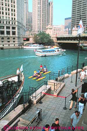 Stock Photo #8991: keywords - boat boating boats chicago downtown illinois leisure outdoor outside people recreation river sport sports summer vert water