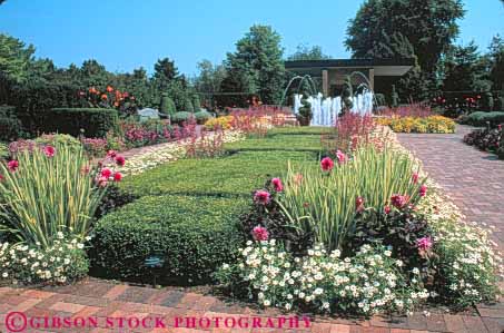 Stock Photo #8998: keywords -  attraction blossom blossoming blossoms botanic botanical chicago circle color colorful colors flower flowering flowers garden gardens glencoe horz illinois landscape landscaping people public recreation season spring summer tourist