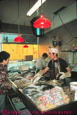 Stock Photo #9014: keywords -  asian chicago chinatown chinese downtown ethnic fish illinois in interior market markets minority shop shopper shoppers shops store stores urban vert