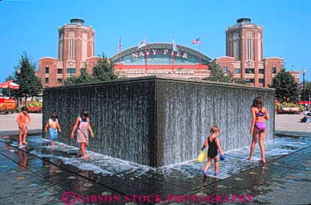 Stock Photo #9041: keywords - activities activity amusement attraction chicago children fountain fun game games girl girls horz illinois in kid kids navy park pier play recreation refresh refreshing ride rides summer tourist travel water