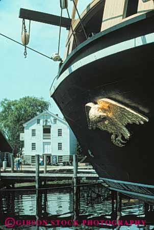 Stock Photo #9924: keywords - american attraction boat boats coast coastal connecticut eagle england harbor harbors historic history marina marinas morgan mystic new ocean of old port restored rustic sail sailing sea seaport seashore ship ships shore shoreline site sites stern tourist vert vintage