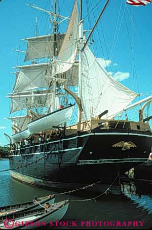Stock Photo #9925: keywords -  american attraction boat boats charles coast coastal connecticut england harbor harbors historic history marina marinas mast masts morgan mystic new ocean old port restored rustic sail sailing schooner sea seaport seashore ship ships shore shoreline site sites tourist vert vintage w