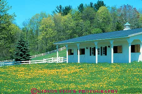 Stock Photo #14261: keywords -  architecture barn barns building clean colonial connecticut corral england farm farms horse horz landscape litchfield new pasture ranch ranches region scenery scenic stable stables white