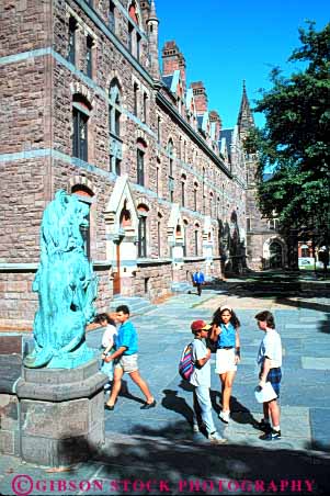 Stock Photo #9257: keywords - building buildings campus campuses college colleges connecticut education haven higher institution new student students summer universities university vert yale