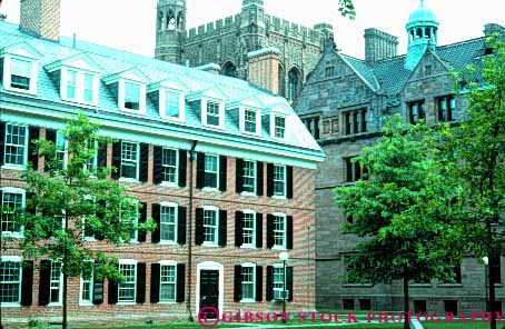 Stock Photo #9259: keywords -  building buildings campus campuses college colleges connecticut education haven higher horz institution new universities university yale