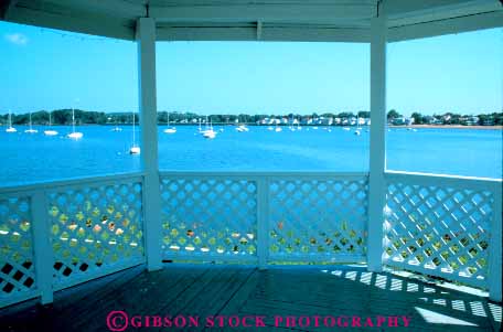 Stock Photo #13669: keywords - bay bays boats calm coast coastal connecticut cove coves england frame frames gazebo gazebos haven horz lagoon lagoons new of peaceful protected quiet region serene shore shoreline view water wood wooden