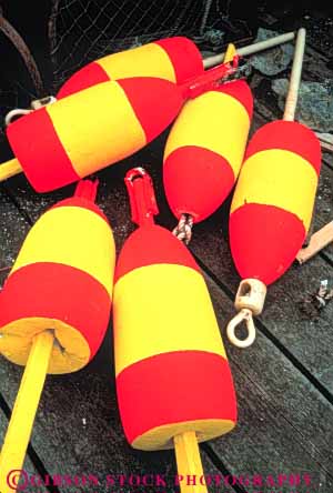 Stock Photo #9265: keywords -  coast coastal color colorful desert england float floats indicates indicator island lobster location maine mt new ocean red seashore shore trap vert yellow