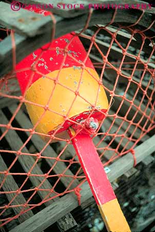 Stock Photo #14284: keywords - coast coastal coded color colorful england equipment fishing float floats islesford lobster maine net nets new ocean pattern patterns red region sea shape shore shoreline string trap traps vert yellow