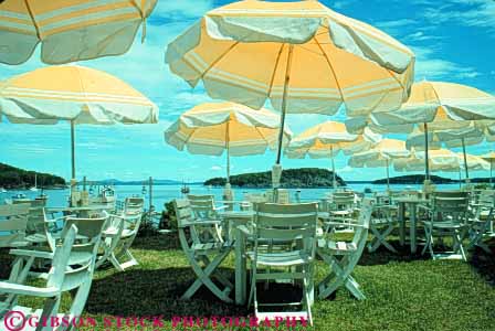 Stock Photo #9268: keywords -  bar coast coastal england harbor horz lawn maine maritime new ocean party sea shore shoreline small town umbrella umbrellas