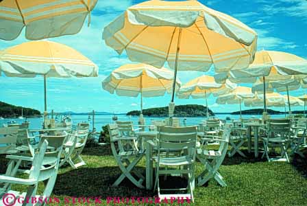 Stock Photo #9268: keywords -  bar coast coastal england harbor horz lawn maine maritime new ocean party sea shore shoreline small town umbrella umbrellas