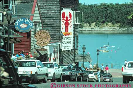 Stock Photo #9269: keywords -  bar business coast coastal district england harbor horz maine maritime new ocean sea shops shore shoreline small store stores town