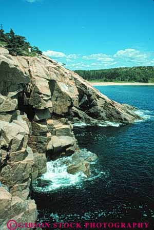 Stock Photo #9172: keywords - acadia atop cliff cliffs coast coastal england formation hike hiker hiking maine national new ocean park parks rock rocks sea seashore shore shoreline steep vert water
