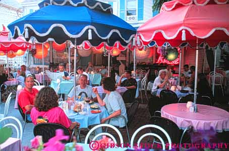 Stock Photo #9201: keywords -  attraction blasea cafe cafes cape cod dark destination dine dining dusk england evening horz massachusetts new night outdoor outside people provincetown resort resorts restaurant summer tourist travel umbrella umbrellas vacation warm