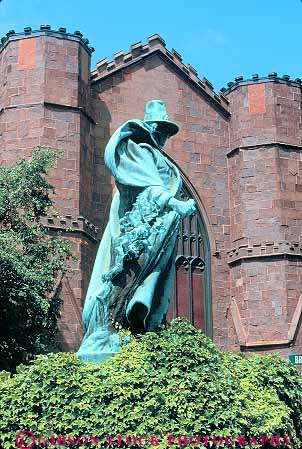 Stock Photo #14345: keywords - building conant england massachusetts metal museum museums new region roger salem statue statues supernatural vert witch witchcraft witches