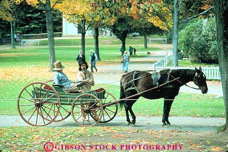 Stock Photo #14355: keywords -  architecture carriage carriages drawn dressed england era farm farms historic history horse horses horz living man massachusetts men museum museums new old region sturbridge village villages vintage