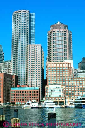 Stock Photo #7708: keywords -  america american architecture boston building buildings business center cities city cityscape cityscapes downtown england high massachusetts modern new office rise skyline skylines tall urban usa vert