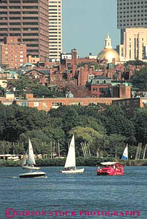 Stock Photo #7713: keywords -  america american architecture boat boating boats boston building buildings center charles cities city cityscape cityscapes england massachusetts modern new play recreation river skyline skylines summer urban usa vert water waterfront