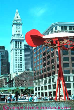 Stock Photo #9725: keywords -  architecture boston building buildings cities city downtown england massachusetts new sculpture urban vert waterfront