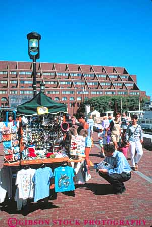 Stock Photo #9734: keywords -  boston business cities city downtown england massachusetts new outdoor outside sell seller selling sells small souvenir souvenirs street summer urban vendor vendors vert waterfront