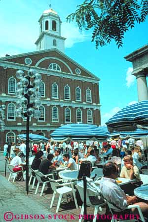 Stock Photo #9741: keywords -  boston cafe cafes cities city dine dining england market markets massachusetts new outdoor outside plaza plazas quincy restaurant restaurants shop shoppers shopping shops store stores summer urban vert