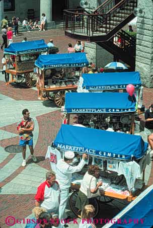 Stock Photo #9743: keywords -  boston cart carts center cities city england marketplace markets massachusetts new outdoor outside plaza plazas quincy retail shop shoppers shopping shops store stores summer urban vert wagon wagons