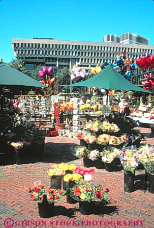 Stock Photo #9745: keywords -  boston business center cities city england flower marketplace markets massachusetts new outdoor outside plaza plazas quincy retail shop shopping shops small store stores summer urban vendor vendors vert