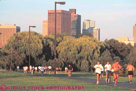 Stock Photo #9752: keywords -  activities activity athletes athletic boston cities city condition conditioning crowd england esplanade exercise exercising fitness fun group groups health healthy horz jog jogger joggers jogging massachusetts men municipal new park parks people play recreation run runner runners running runs sport sports storrow summer urban women workout