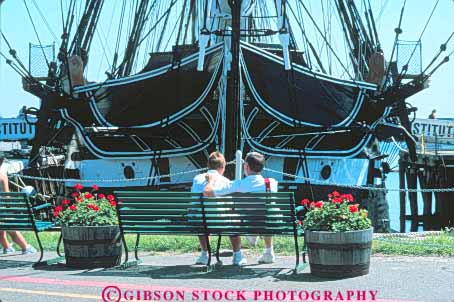 Stock Photo #9758: keywords -  american antique attraction battle black boston bow cities city constitution couple england front historic history horz in massachusetts military navy new of old people reconstruct reconstructed reconstruction restoration restore restored ship ships site sites sits tourist urban uss weapon weapons