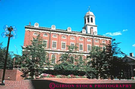 Stock Photo #9760: keywords -  american architecture boston brick building buildings cities city colonial design england faneuil hall historic history horz massachusetts new site sites style tradition traditional urban