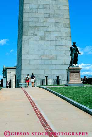 Stock Photo #12456: keywords -  boston bunker freedom hill massachusetts memorial monument monuments people red route routes strip tour tourist tourists trail trails trip vert