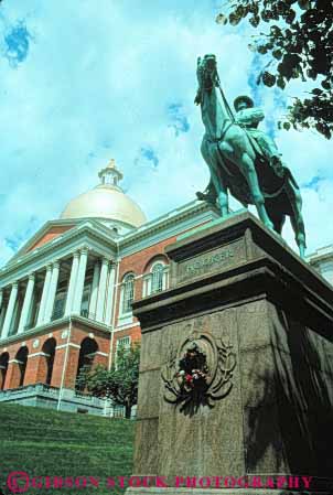 Stock Photo #9794: keywords - boston building buildings capitol capitols england government historic house houses massachusetts new offices state statue statues vert